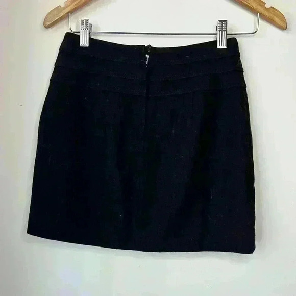 H&M Women’s Black Office Work Stylish Wool Timeless Skirt 4 Small - Picture 6 of 11